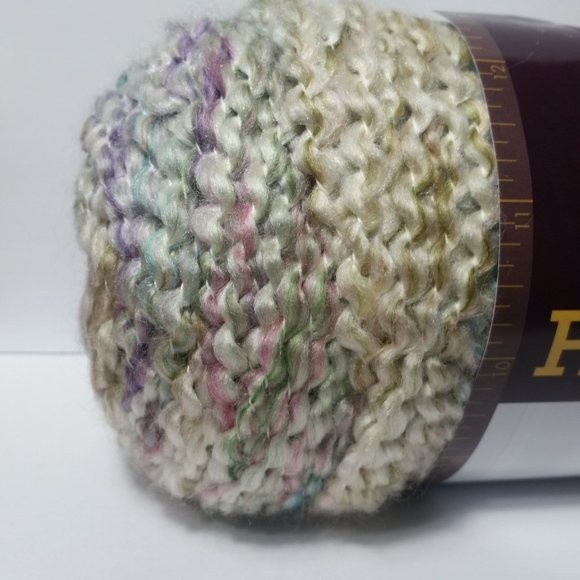 Homespun Yarn Tudor 4 Skeins Cream Purple Pink